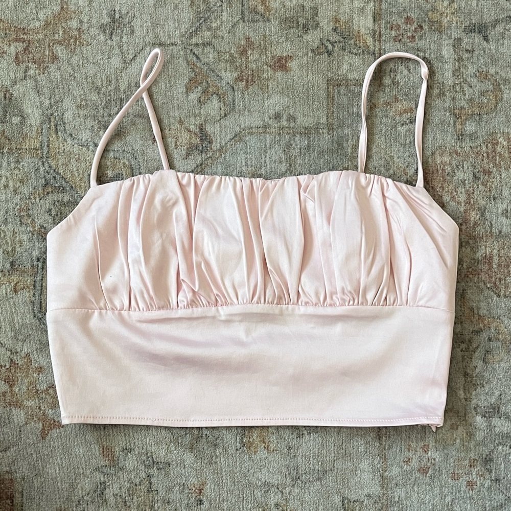 Princess Polly Pink Ruched Crop Top - Picture 3 of 14